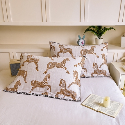 91家纺网 家纺一手货源 找家纺 （总）悦然毛巾被 2024新款 纯棉水洗四层枕巾