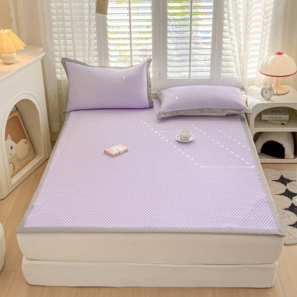 91家纺网 家纺一手货源 找家纺 （总）2024新款A类3D魔法冰豆豆科技凉席宽边床席款三件套单凉席单品系列