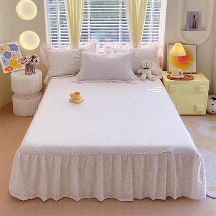 91家纺网 家纺一手货源 找家纺 宝齐莱2024新款全棉13372韩版印花四件套单品系列-单床裙 仙子