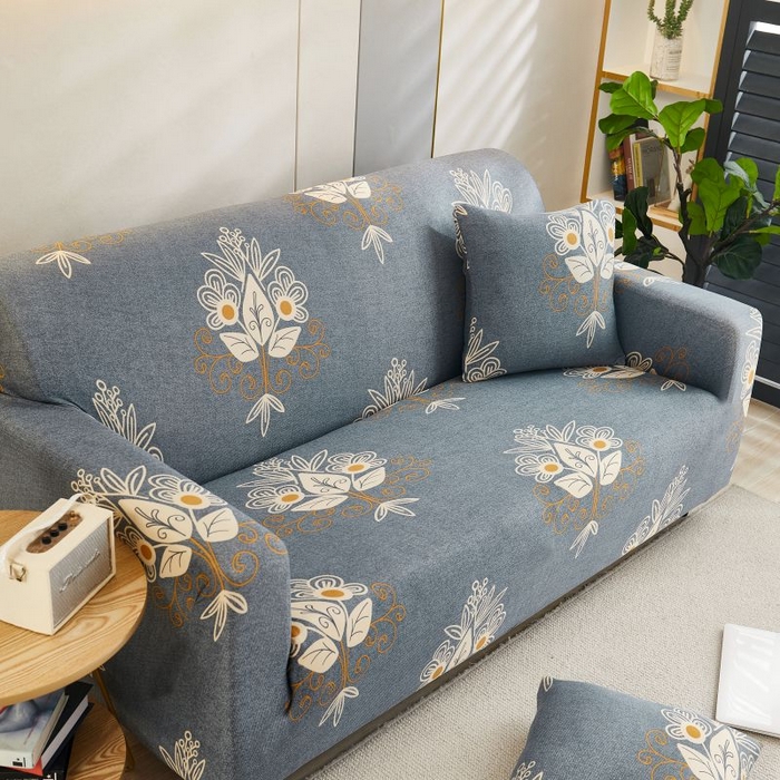 91家纺网 家纺一手货源 找家纺 沐沐2026新款四季印花沙发套  凤凰花灰色