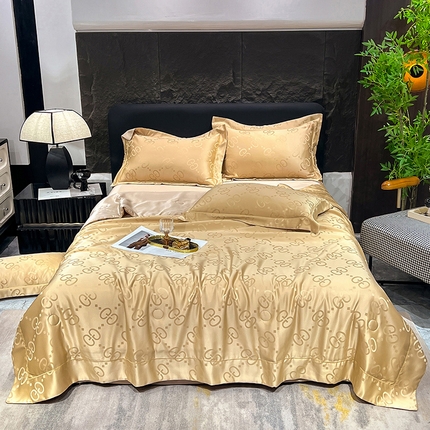 91家纺网 家纺一手货源 找家纺 经年 2025年水洗真丝提花单被套 洛克系列 洛克-香槟单被套