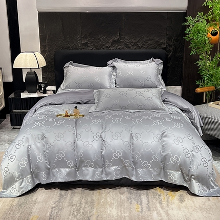 91家纺网 家纺一手货源 找家纺 经年 2025年水洗真丝提花单床单 洛克系列 洛克-爵士灰单床单