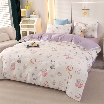 91家纺网 家纺一手货源 找家纺 （总）金牛枕芯 2024新款亲肤舒适提花泡泡棉四件套