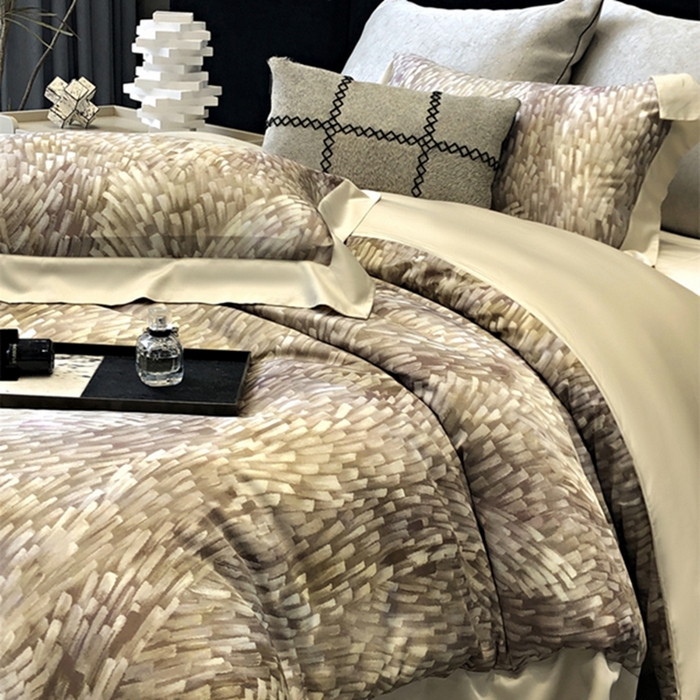 91家纺网 家纺一手货源 找家纺 涞澳 新款80支天丝棉四件套 知年-黄