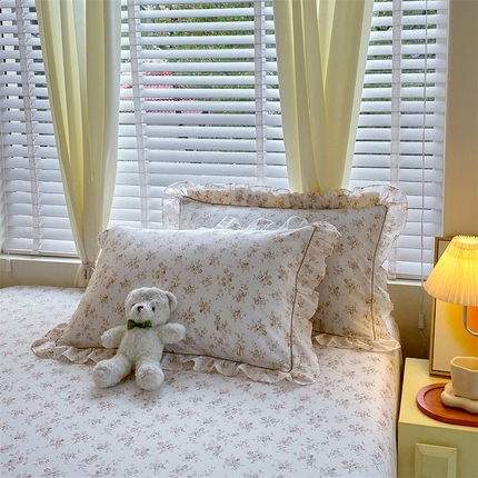 91家纺网 家纺一手货源 找家纺 （总）宝齐莱2024新款全棉13372韩版印花四件套单品系列-单枕套