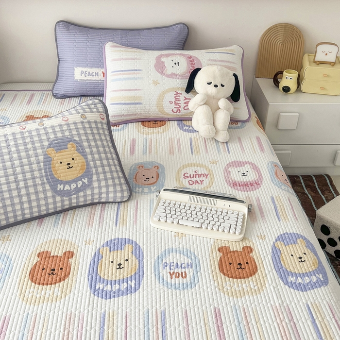 91家纺网 家纺一手货源 找家纺 茉夕家纺 2024新款数码双面纯棉水洗床盖 丹尼日记