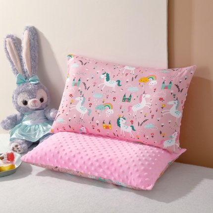 91家纺网 家纺一手货源 找家纺 （总）大熊枕芯 2024新款全棉豆豆绒枕套枕芯儿童枕可拆卸款