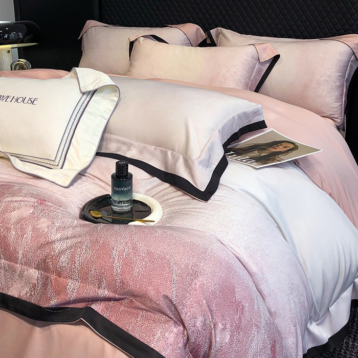 91家纺网 家纺一手货源 找家纺 若未家居 2025新款超细旦天丝棉数码印花套件-马尔代夫 马尔代夫 粉