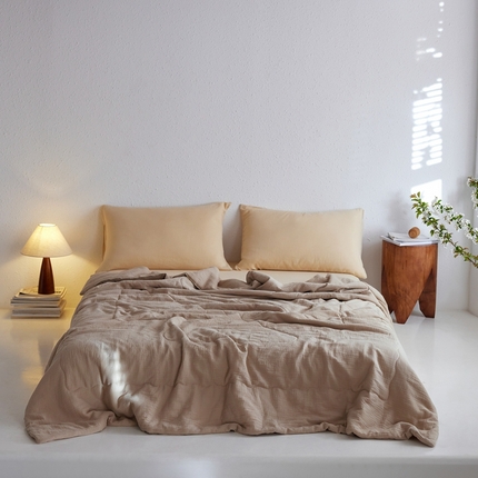 91家纺网 家纺一手货源 找家纺 （总）安莱生活 2024新款绉纱夏被及夏被四件套