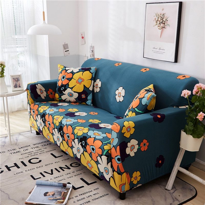 91家纺网 家纺一手货源 找家纺 沐沐2026新款四季印花沙发套  春暖花开