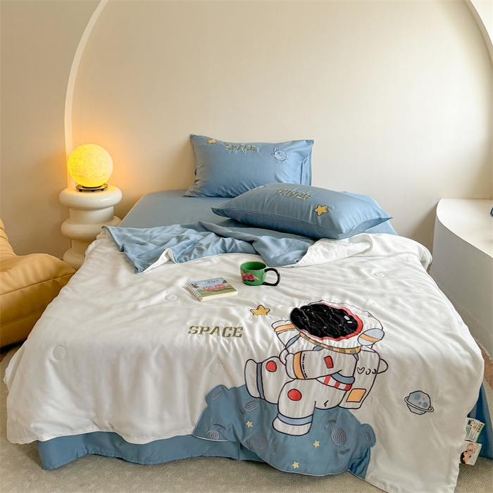 91家纺网 家纺一手货源 找家纺 （总）星野  2024新款50天丝夏被空调被探索宇宙系列