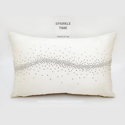 91家纺网 家纺一手货源 找家纺 （总）澜屿24款禅丝高精密闪耀星空烫钻小抱枕头枕芯腰靠枕 