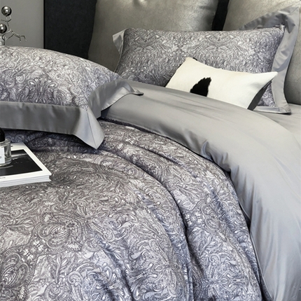 涞澳 新款80支天丝棉四件套 沙棠-灰