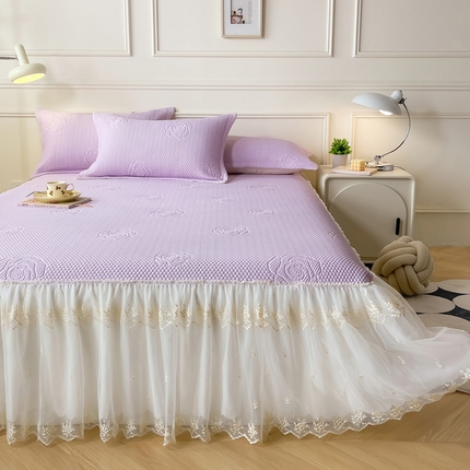 91家纺网 家纺一手货源 找家纺 （总）青竹苑 2024新款A类冰丝凉席460克冰豆豆床裙款凉席