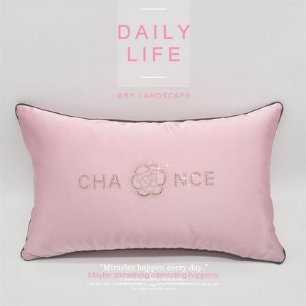 91家纺网 家纺一手货源 找家纺 （总）澜屿24款禅丝高精密山茶花烫钻小抱枕头枕芯腰靠枕 