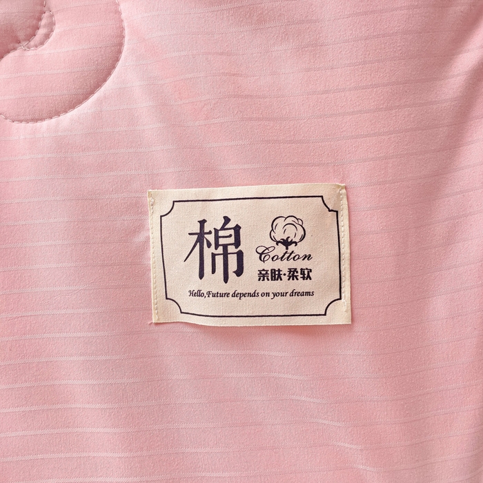 91家纺网 家纺一手货源 找家纺 森璐家纺 2024新款原棉贡缎提花夏被纯色夏凉被空调被子 粉玉