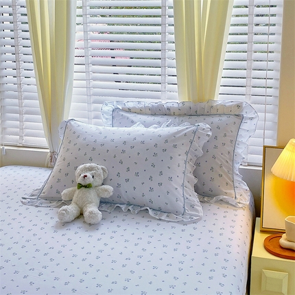 91家纺网 家纺一手货源 找家纺 （总）宝齐莱2024新款全棉13372韩版印花四件套单品系列-单枕套