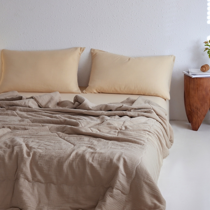 91家纺网 家纺一手货源 找家纺 安莱生活 2024新款绉纱夏被及夏被四件套 绉纱夏被-伯爵