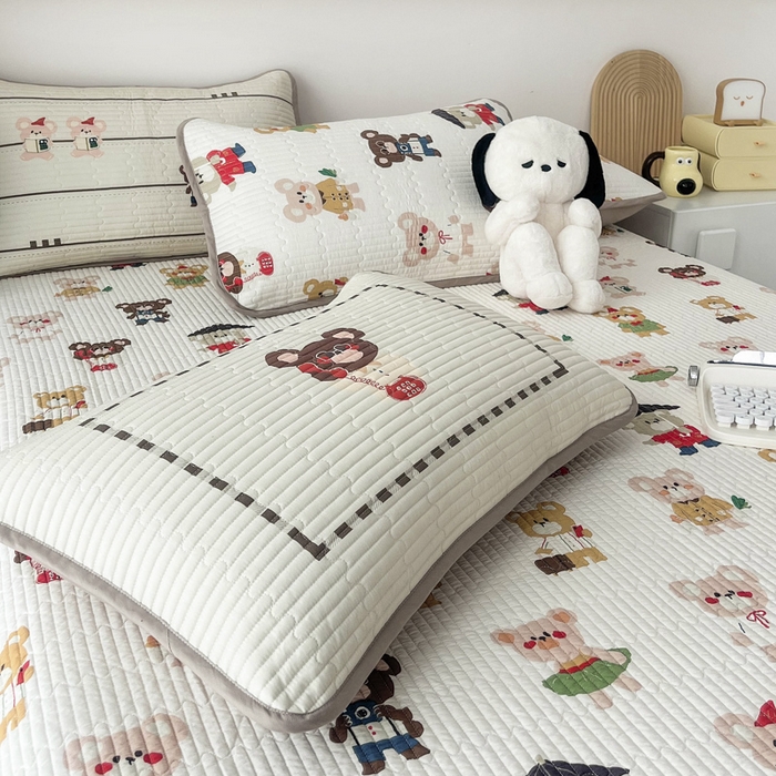 91家纺网 家纺一手货源 找家纺 茉夕家纺 2024新款数码双面纯棉水洗床盖 鼠小弟