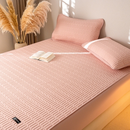 91家纺网 家纺一手货源 找家纺 X猫先生 2024新款高颜值A类原棉大豆抗菌夹棉防水床笠床垫保护罩-跑量款 丽莎-豆粉