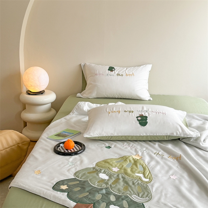 91家纺网 家纺一手货源 找家纺 （总）星野  2024新款50天丝夏被空调被幸运树系列