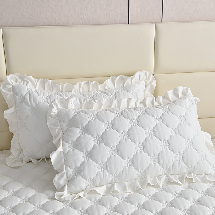 91家纺网 家纺一手货源 找家纺 床笠人家 2025新款亲肤磨毛夹棉床裙 公主白