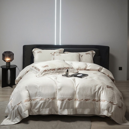 爱缦 2024新款100支奥地利兰精天丝棉四件套-曙光系列 白百合