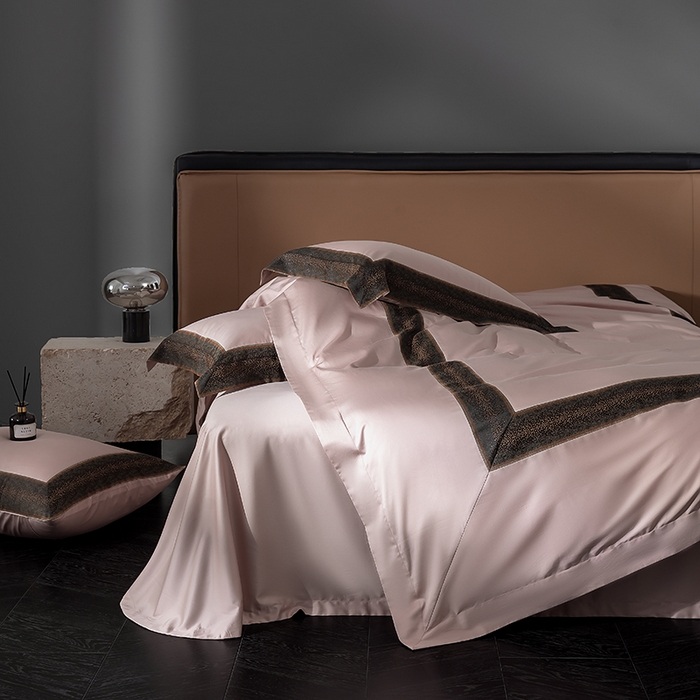 91家纺网 家纺一手货源 找家纺 （总）品家居 2025新款全棉100支长绒棉刺绣四件套-星空