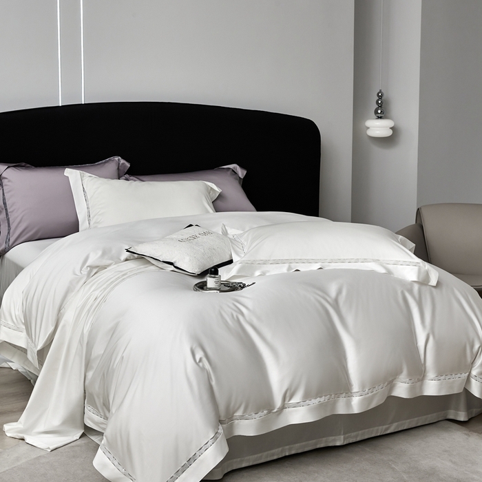 91家纺网 家纺一手货源 找家纺 （总）榻尚家居 2024新款天丝棉镂空四件套