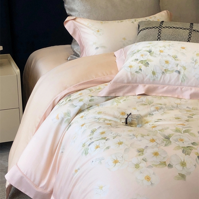 91家纺网 家纺一手货源 找家纺 涞澳 新款80支天丝棉四件套 暮春