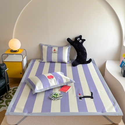 91家纺网 家纺一手货源 找家纺 （总）柚子YOUTH 2024新款高端养生900D冰丝绣花凉席