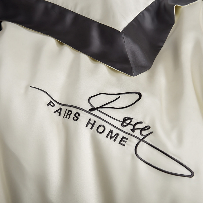 91家纺网 家纺一手货源 找家纺 瑞驰家纺2024新款60兰精天丝四件套-罗莎琳系列（风格二） 奶昔白