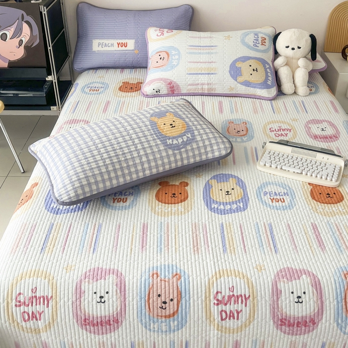 91家纺网 家纺一手货源 找家纺 茉夕家纺 2024新款数码双面纯棉水洗床盖 丹尼日记