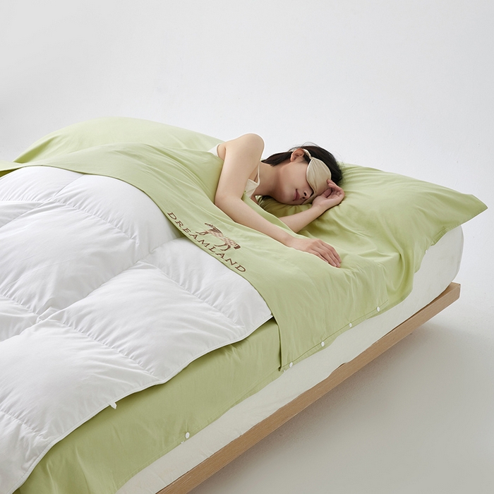 91家纺网 家纺一手货源 找家纺 千朵森 2024新款A类长绒棉刺绣睡袋 漾-莺茶绿