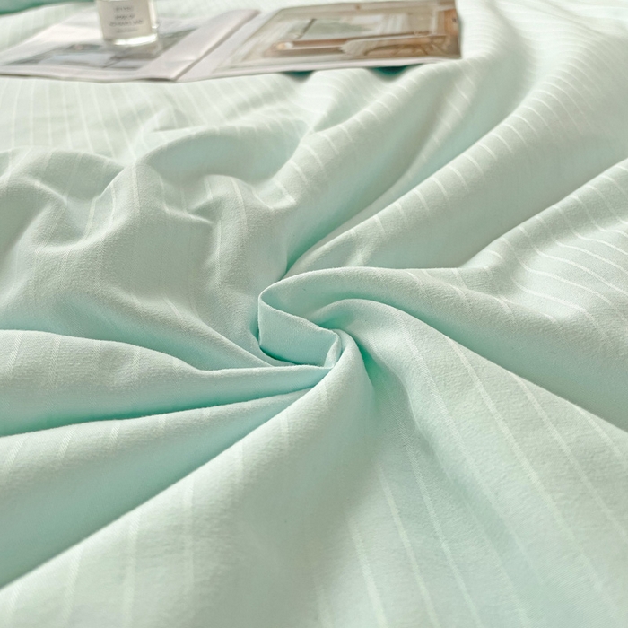 91家纺网 家纺一手货源 找家纺 森璐家纺 2024新款原棉贡缎提花夏被纯色夏凉被空调被子 水绿