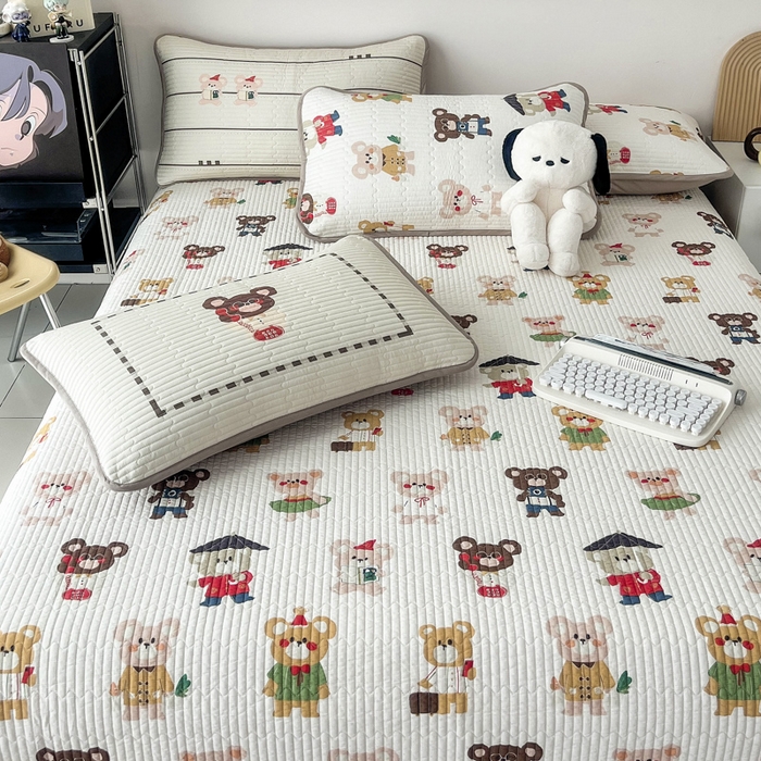 91家纺网 家纺一手货源 找家纺 茉夕家纺 2024新款数码双面纯棉水洗床盖 鼠小弟