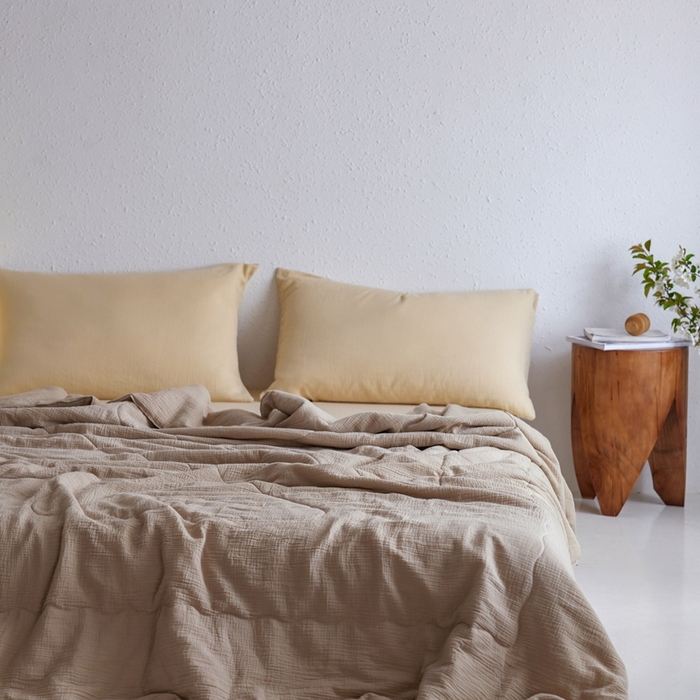 91家纺网 家纺一手货源 找家纺 安莱生活 2024新款绉纱夏被及夏被四件套 绉纱夏被-伯爵