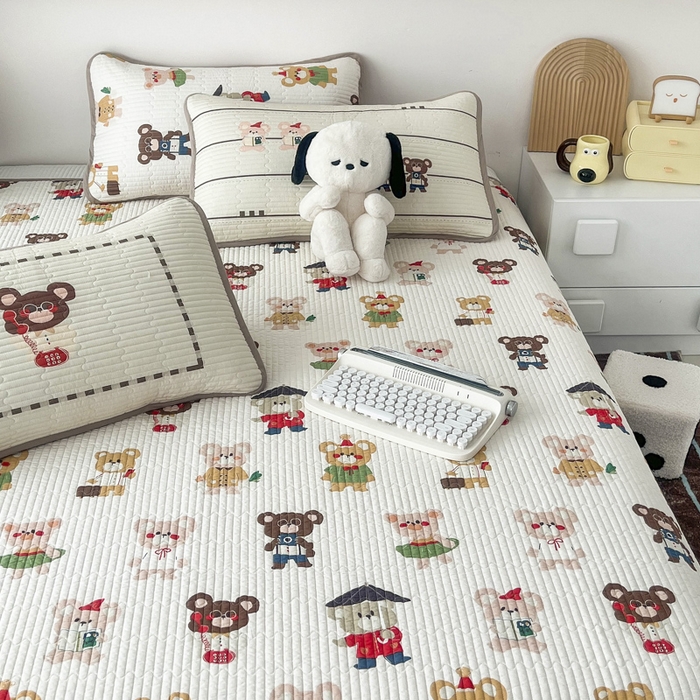 91家纺网 家纺一手货源 找家纺 茉夕家纺 2024新款数码双面纯棉水洗床盖 鼠小弟