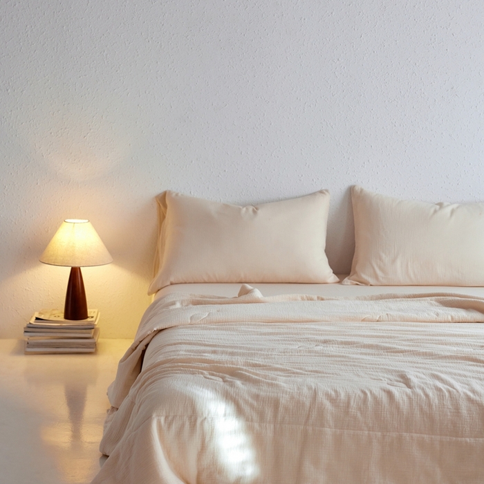 91家纺网 家纺一手货源 找家纺 安莱生活 2024新款绉纱夏被及夏被四件套 绉纱夏被-芝士