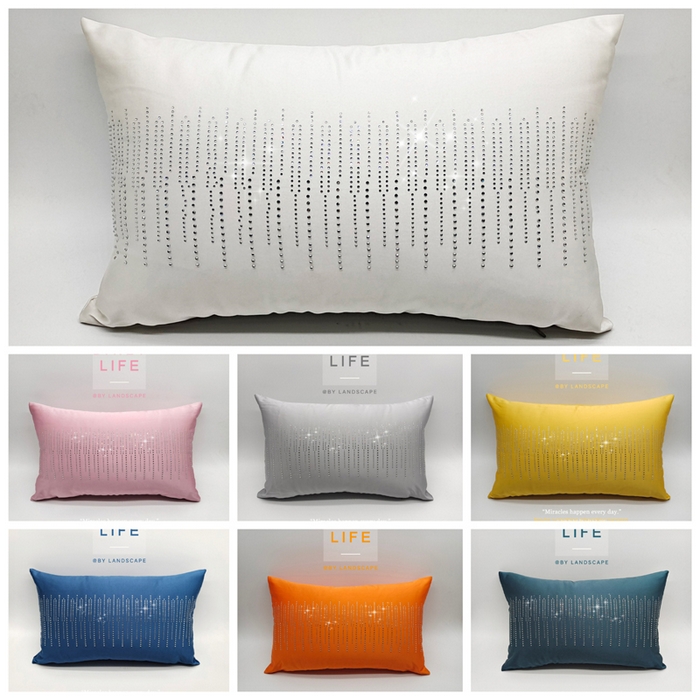 91家纺网 家纺一手货源 找家纺 （总）澜屿24款禅丝高精密银河烫钻小抱枕头枕芯腰靠枕 