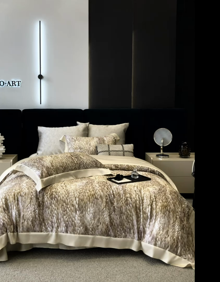 91家纺网 家纺一手货源 找家纺 涞澳 新款80支天丝棉四件套 知年-黄