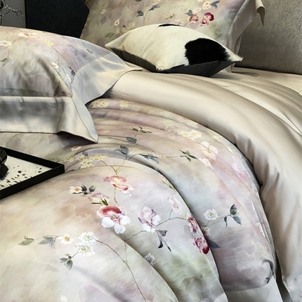 涞澳 新款80支天丝棉四件套 花之韵-黄