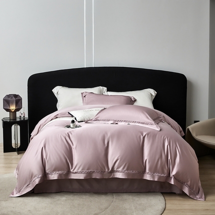 榻尚家居 2024新款天丝棉镂空四件套 曼秋 豆沙