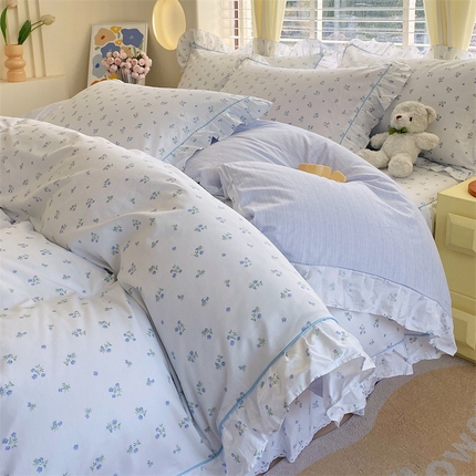 91家纺网 家纺一手货源 找家纺 （总）宝齐莱2024新款全棉13372韩版印花四件套单品系列-单被套