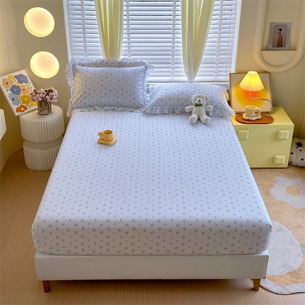 91家纺网 家纺一手货源 找家纺 （总）宝齐莱2024新款全棉13372韩版印花四件套单品系列-单床笠