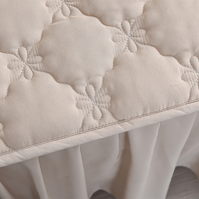 91家纺网 家纺一手货源 找家纺 床笠人家 2025新款亲肤磨毛夹棉床裙 卡其色