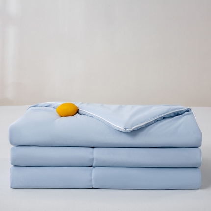 91家纺网 家纺一手货源 找家纺 好梦来家纺（原锦茂家纺） 2025新款A类凉感丝夏凉被冰淇淋夏被凉感丝夏被大豆空调被西瓜被 蓝色