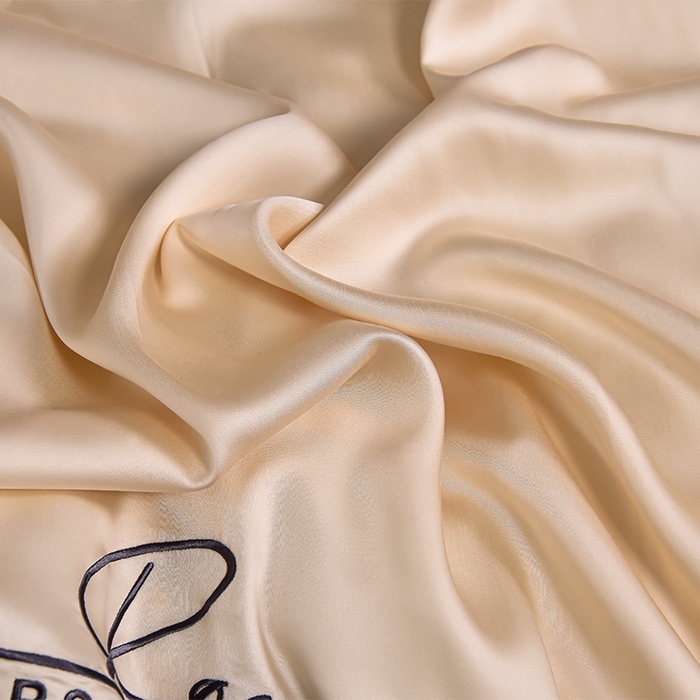 91家纺网 家纺一手货源 找家纺 瑞驰家纺2024新款60兰精天丝四件套-罗莎琳系列（风格二） 浅杏色