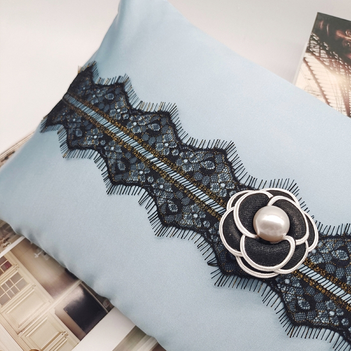 91家纺网 家纺一手货源 找家纺 （总）澜屿  25款禅丝高精密立体山茶花花边小抱枕头枕芯腰靠枕