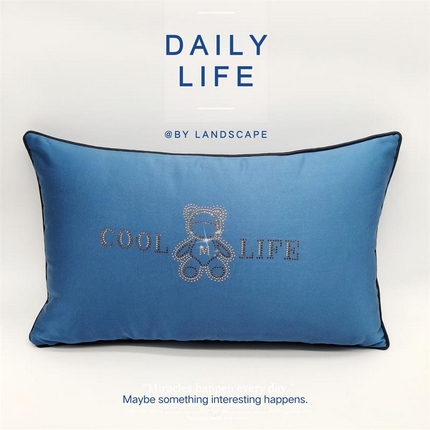 91家纺网 家纺一手货源 找家纺 （总）澜屿24款禅丝高精密小熊烫钻小抱枕头枕芯腰靠枕 